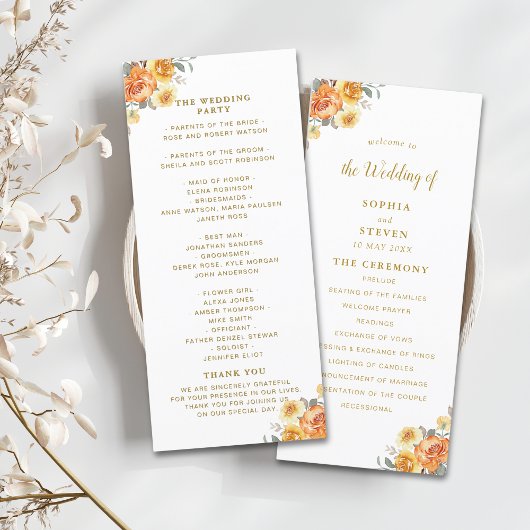 Elegant Floral Wedding With Spring Flowers Programm