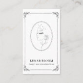 Elegant Floral Wellness Business Card with QR Code Visitenkarte (Vorderseite)