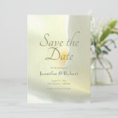 Elegant Floral White Calla Lily Save the Date Einladung (Stehend Vorderseite)
