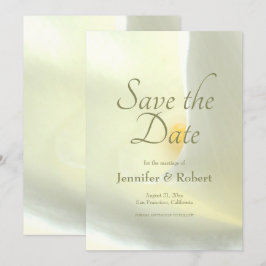 Elegant Floral White Calla Lily Save the Date Einladung