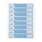 Elegant Floral White Daisies on Blue Wedding (Bogen)