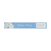Elegant Floral White Daisies on Blue Wedding (Person)