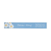 Elegant Floral White Daisies on Blue Wedding (Person)