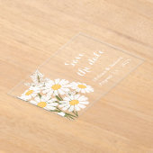 Elegant Floral White Daisies Save the Date Acryleinladungen (Ablage )