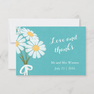 Elegant Floral White Daisies Vielen Dank für Ihre Dankeskarte