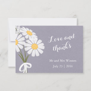 Elegant Floral White Daisies Vielen Dank für Ihre  Dankeskarte