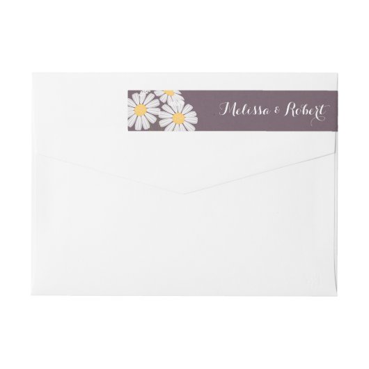 Elegant Floral White Daisies Wedding (Rückseite)