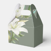Elegant Floral White Lilies Geschenkschachtel (Rückseite)