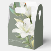 Elegant Floral White Lilies Geschenkschachtel (Geöffnet)
