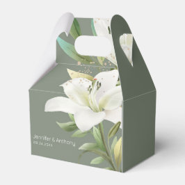 Elegant Floral White Lilies Geschenkschachtel