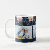 Elegant Floral World's Best Mother Foto Collage Kaffeetasse (Links)