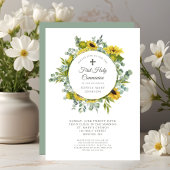 Elegant Floral Wreath Girl Einladung