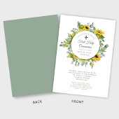 Elegant Floral Wreath Girl Einladung