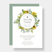 Elegant Floral Wreath Girl Einladung