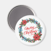 Elegant Floral Wreath | Magnet (Vorderseite/Rückseite)