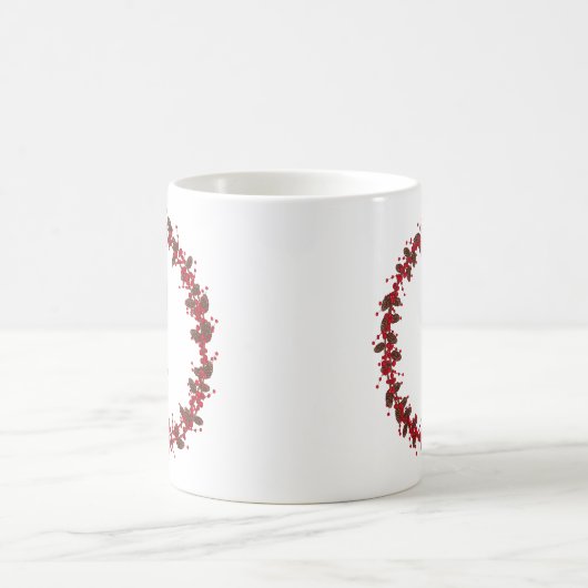 Elegant Floral Wreath Monogram Initial Christmas Kaffeetasse (Mittel)