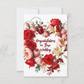 Elegant Floral Wreath Wedding Herzlichen Glückwuns Karte (Vorderseite)