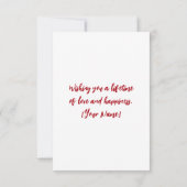 Elegant Floral Wreath Wedding Herzlichen Glückwuns Karte (Rückseite)