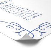 Elegant Floral Wreath Wedding Seating Chart Poster (Ecke)