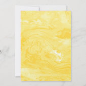 Elegant Floral Yellow Watercolor Roses Wedding  Einladung (Rückseite)