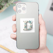 Elegant Floral Your Monogram D Vinyl Stickers Aufkleber (Telefon)
