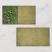 Elegant, floral, zweiteilig grün, Visitenkarte (Vorne/Hinten)