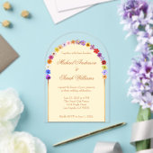 Elegant florale Akryllische Hochzeitseinladungen Acryleinladungen (Insitu (Hochzeit))