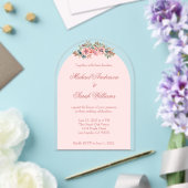 Elegant florale Akryllische Hochzeitseinladungen Acryleinladungen (Insitu (Hochzeit))