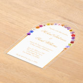 Elegant florale Akryllische Hochzeitseinladungen Acryleinladungen (Ablage )