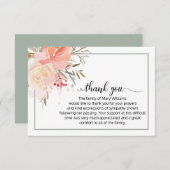 Elegant florale Kalligrafie Beerdigung Danke (Vorne/Hinten)