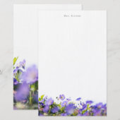 Elegant florale Personalisierte Briefpapier (Vorne/Hinten)