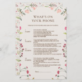 Elegant floralrosa Grün Was auf dem Handyspiel ist (Vorne/Hinten)