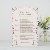 Elegant floralrosa Grün Was auf dem Handyspiel ist (Stehend Vorderseite)