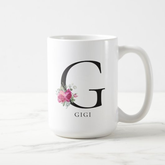Elegant Florals Gigi Moderne 15oz Kaffee Tasse (Rechts)