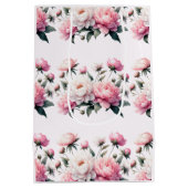 Elegant Florals Mittlere Geschenktüte (Rückseite)