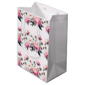 Elegant Florals Mittlere Geschenktüte (Rückseite Schrägansicht)