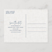 Elegant Florida Beach Wedding Save the Date Ankündigungspostkarte (Rückseite)