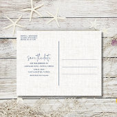 Elegant Florida Beach Wedding Save the Date Ankündigungspostkarte