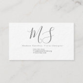 Elegant Florist Vintag grüne Blüte Visitenkarte (Rückseite)