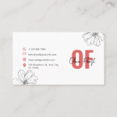 Elegant Florist Visitenkarte (Rückseite)