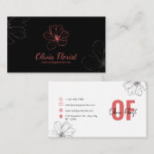 Elegant Florist Visitenkarte (Vorne/Hinten)