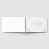 Elegant flourish calligraphy wedding guest book gästebuch (Voll)