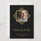 Elegant Flourish Sophisticated Golden Ornament  Einladung (Vorderseite)