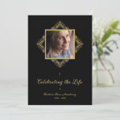 Elegant Flourish Sophisticated Golden Ornament  Einladung (Stehend Vorderseite)