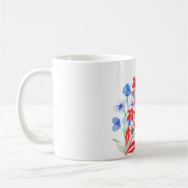 Elegant Flower and Leaves Artwork | Minimal  Kaffeetasse