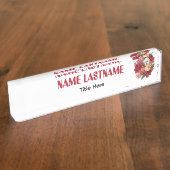 Elegant flower custom name namensplakette (Seite)