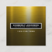 Elegant Flower Design Minimalist Editable Square B Quadratische Visitenkarte (Vorderseite)