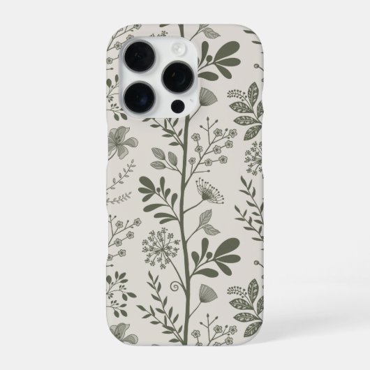 Elegant Flower Garden Reverie Modern Botanical iPhone Hülle (Rückseite)