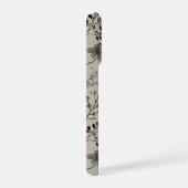 Elegant Flower Garden Reverie XL black beige iPhone Hülle (Rechte Seite)