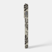 Elegant Flower Garden Reverie XL black beige iPhone Hülle (Linke Seite)